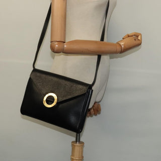 Celine Vintage Circle Logo Crossbody Bag Leather