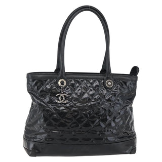 Chanel CC Charm Zip Tote Quilted Coated Canvas