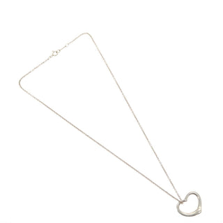 Tiffany & Co. Elsa Peretti Open Heart Pendant Necklace Sterling Silver