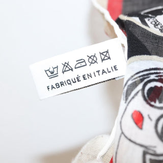 Chanel Scrunchie and Square Scarf Hair Tie Set Printed Silk