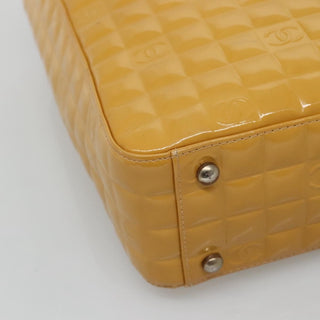 Chanel Chocolate Bar CC Tote Quilted Patent