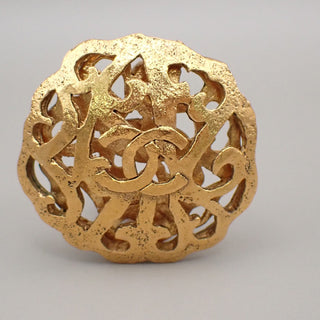 Chanel Vintage Round CC Clip-On Earrings Metal