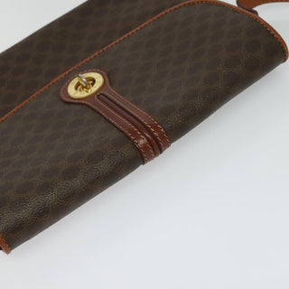 Celine Vintage Macadam Shoulder Bag Canvas and Leather