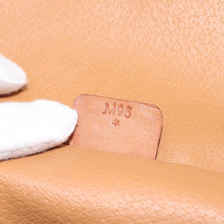 Celine Vintage Double Zip Vanity Case Macadam Coated Canvas