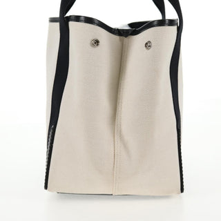 Balenciaga Navy Cabas Canvas with Leather