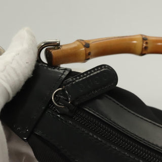 Gucci Vintage Bamboo Shoulder Bag Nylon