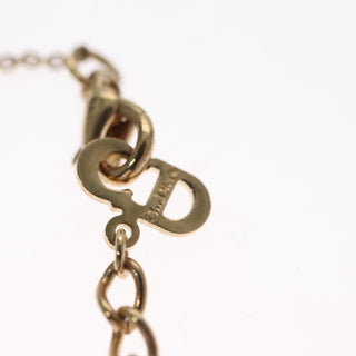 Christian Dior CD Round Pendant Necklace Metal and Crystals