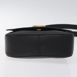 Celine Vintage Circle Logo Crossbody Bag Leather