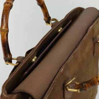 Gucci Bamboo Handle Tote Suede