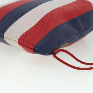 Gucci Logo Drawstring Backpack Striped Canvas