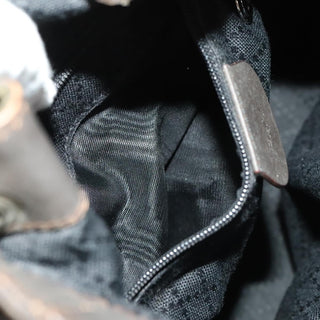 Gucci Vintage Bamboo Bucket Bag Nylon and Leather