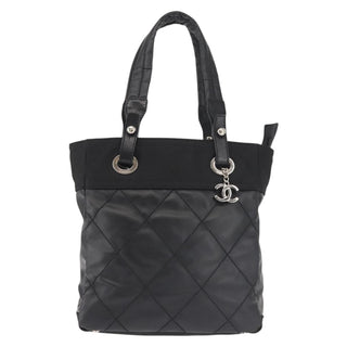 Chanel Biarritz Tote Quilted Coated Canvas