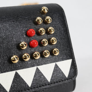 Fendi Monster Wallet on Chain Studded Leather