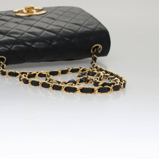 Chanel Full Flap Shoulder Bag Embossed Quilted Calfskin