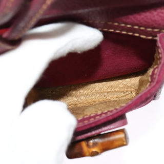 Gucci Vintage Bamboo Backpack Suede