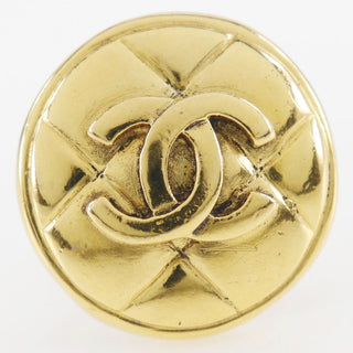 Chanel Vintage Round CC Clip-On Earrings Metal