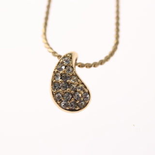 Christian Dior CD Pendant Necklace Metal and Crystals