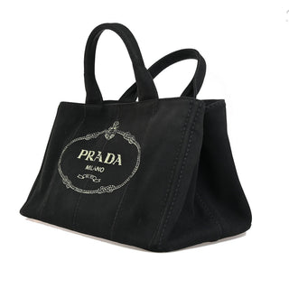 Prada Canapa Convertible Tote Canvas