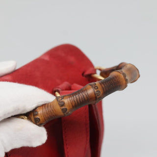 Gucci Vintage Bamboo Backpack Suede