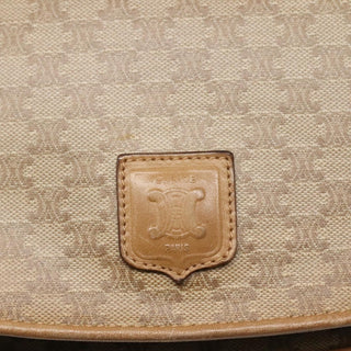 Celine Vintage Macadam Shoulder Bag Canvas and Leather