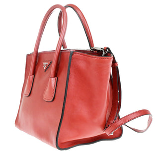 Prada Tassel Twin Pocket Tote City Calf