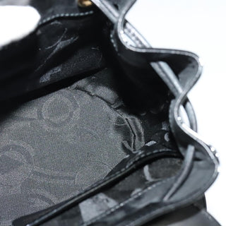 Salvatore Ferragamo Gancini Flap Drawstring Backpack Patent leather