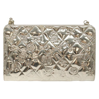 Chanel Lucky Symbols Pochette Embossed Quilted Patent