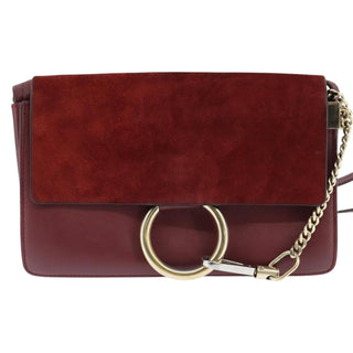 Chloe Faye Shoulder Bag Leather and Suede
