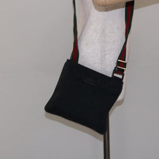 Gucci Web Strap Zip Messenger Bag GG Canvas