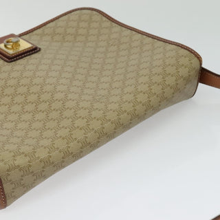 Celine Vintage Macadam Shoulder Bag Canvas and Leather