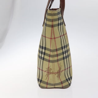 Burberry Top Handle Tote Haymarket Coated Canvas