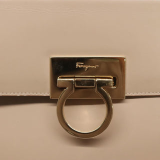 Salvatore Ferragamo Gancini Convertible Top Handle Bag Leather