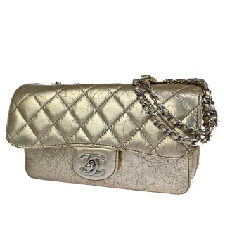 Chanel Vintage Accordion Flap Bag Quilted Leather