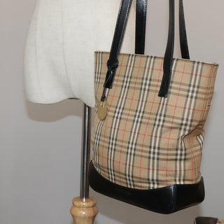 Burberry Nova Check Tote Leather