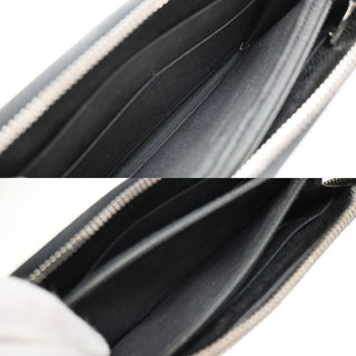 Chanel CC Logo Zipper Long Bifold Leather