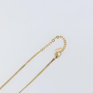 Christian Dior CD Round Pendant Necklace Metal and Crystals