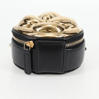 Chanel Round Camellia Coin Purse Leather