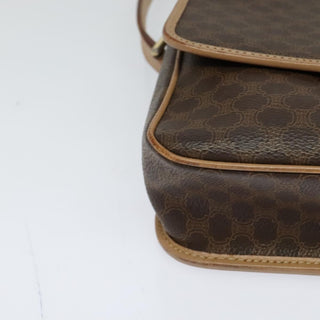 Celine Vintage Macadam Shoulder Bag Canvas and Leather