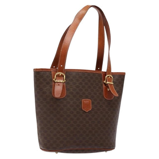 Celine Vintage Macadam Shopper Tote Coated Canvas