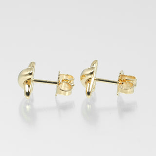 Tiffany & Co. Cross Stitch Stud Earrings 18K Yellow Gold
