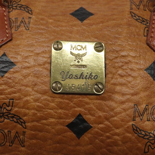 MCM Visetos Handbag Canvas and Leather