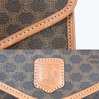 Celine Vintage Macadam Shoulder Bag Canvas