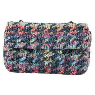 Chanel Classic Single Flap Bag Quilted Tweed