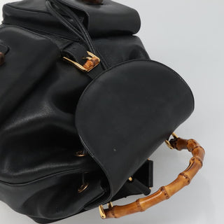Gucci Vintage Bamboo Backpack Leather