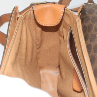 Celine Vintage Macadam Shoulder Bag Canvas and Leather