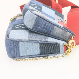 Louis Vuitton Multi Pochette Accessoires Damier and Monogram Patchwork Denim