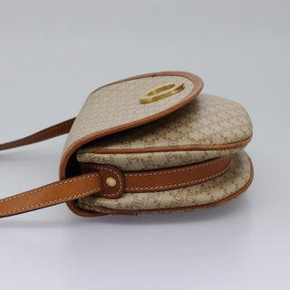 Celine Vintage Macadam Shoulder Bag Canvas and Leather