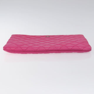 Chanel O Case Clutch Quilted Caviar