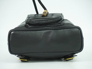 Gucci Vintage Bamboo Backpack Leather