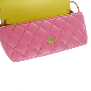 Chanel Classic Sunglasses Case with Chain Quilted Lambskin with Rainbow Hardware